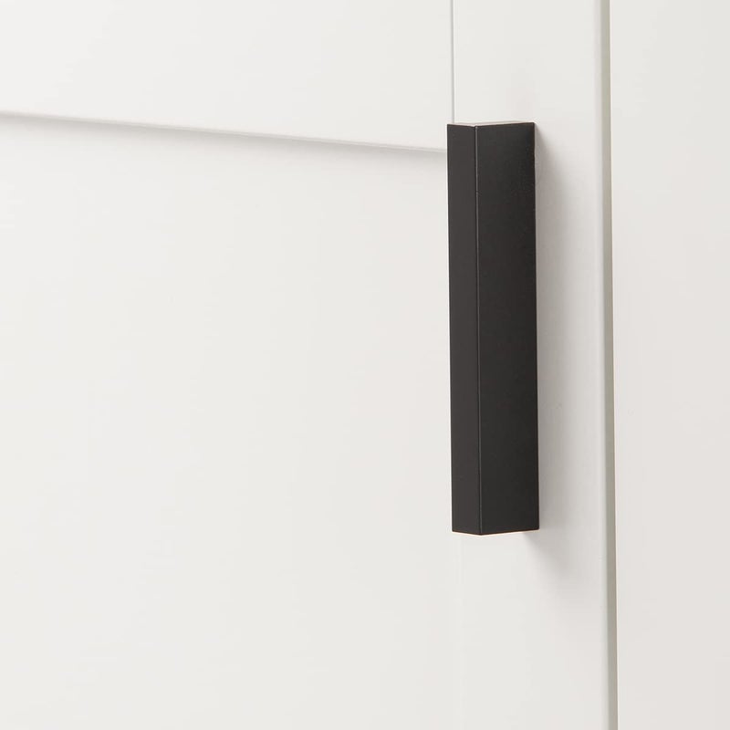 Hickory Hardware 1 Pack Solid Core Kitchen Cabinet Pulls, Luxury Cabinet Handles, Hardware for Doors & Dresser Drawers, 3 Inch Hole Center, Flat Onyx, Streamline Collection - Image 2